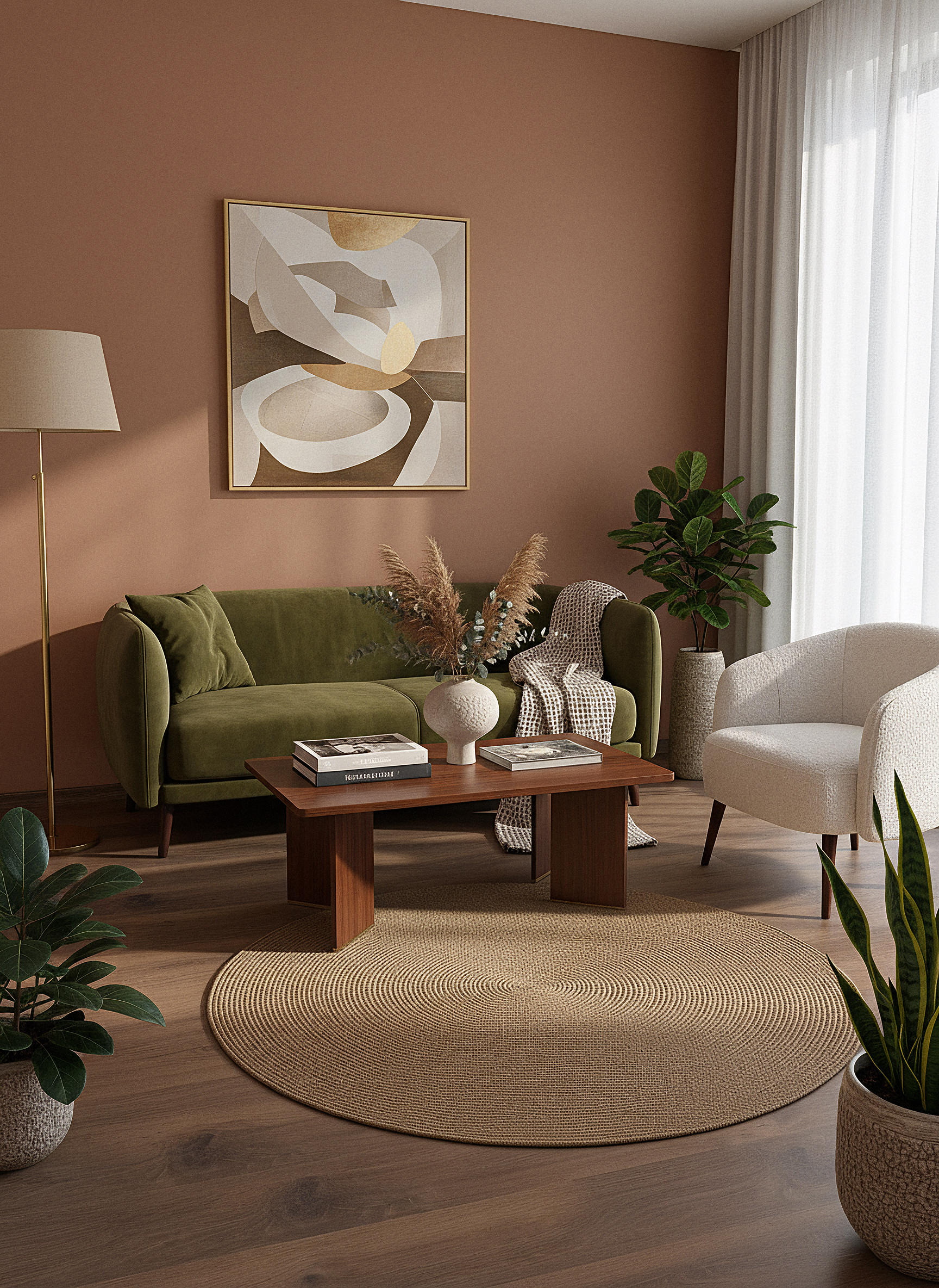 JÜT-RV305 Elde Dokuma Doğal Jüt Hasır Halı