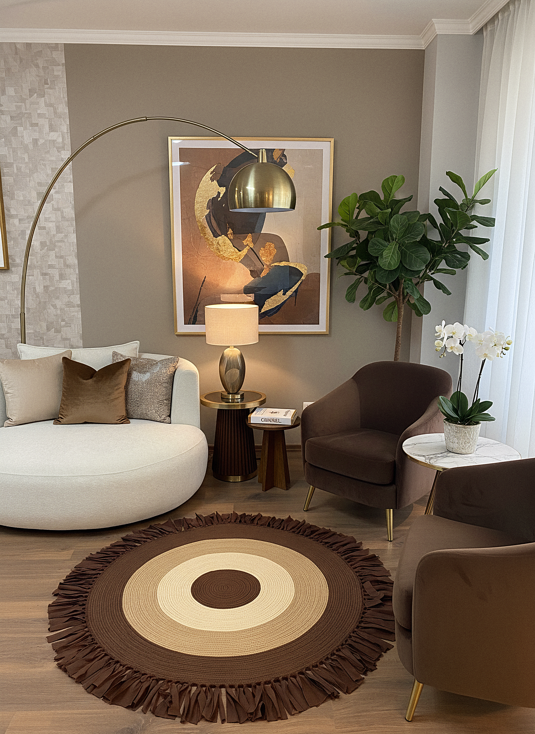 JÜT-221 Elde Dokuma Doğal Jüt Hasır Halı