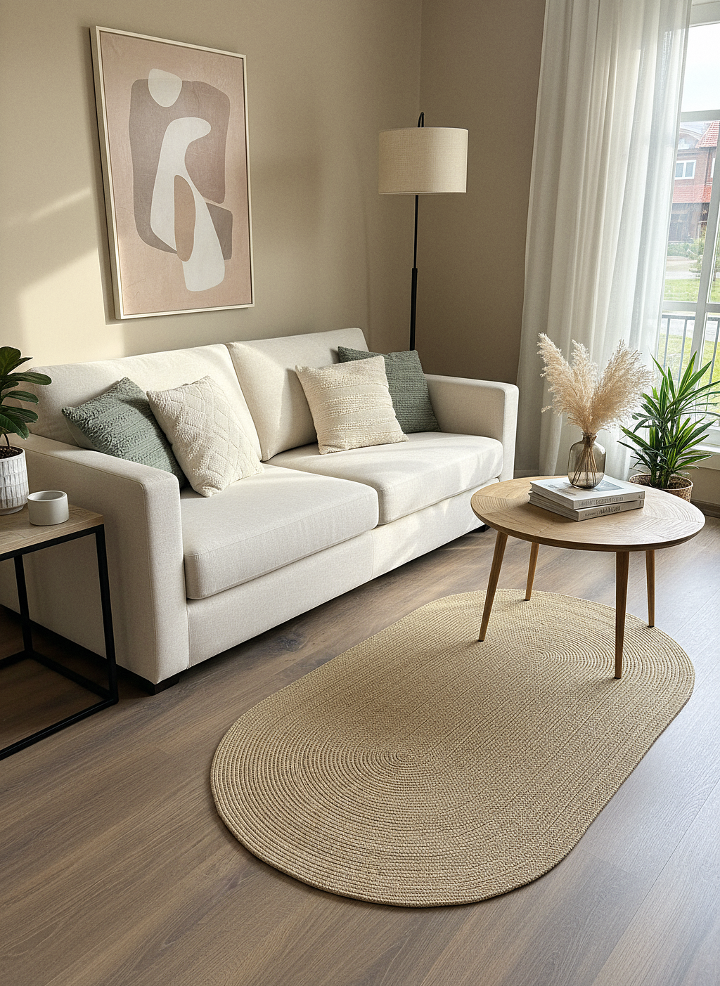 JÜT-C13 Elde Dokuma Doğal Jüt Hasır Halı