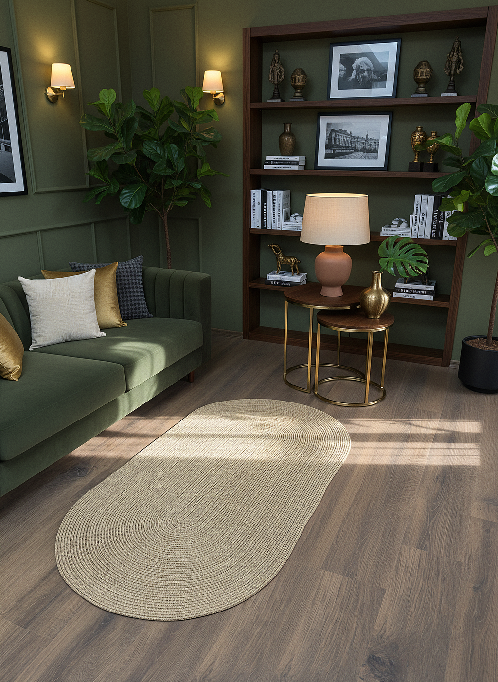 JÜT-C13 Elde Dokuma Doğal Jüt Hasır Halı