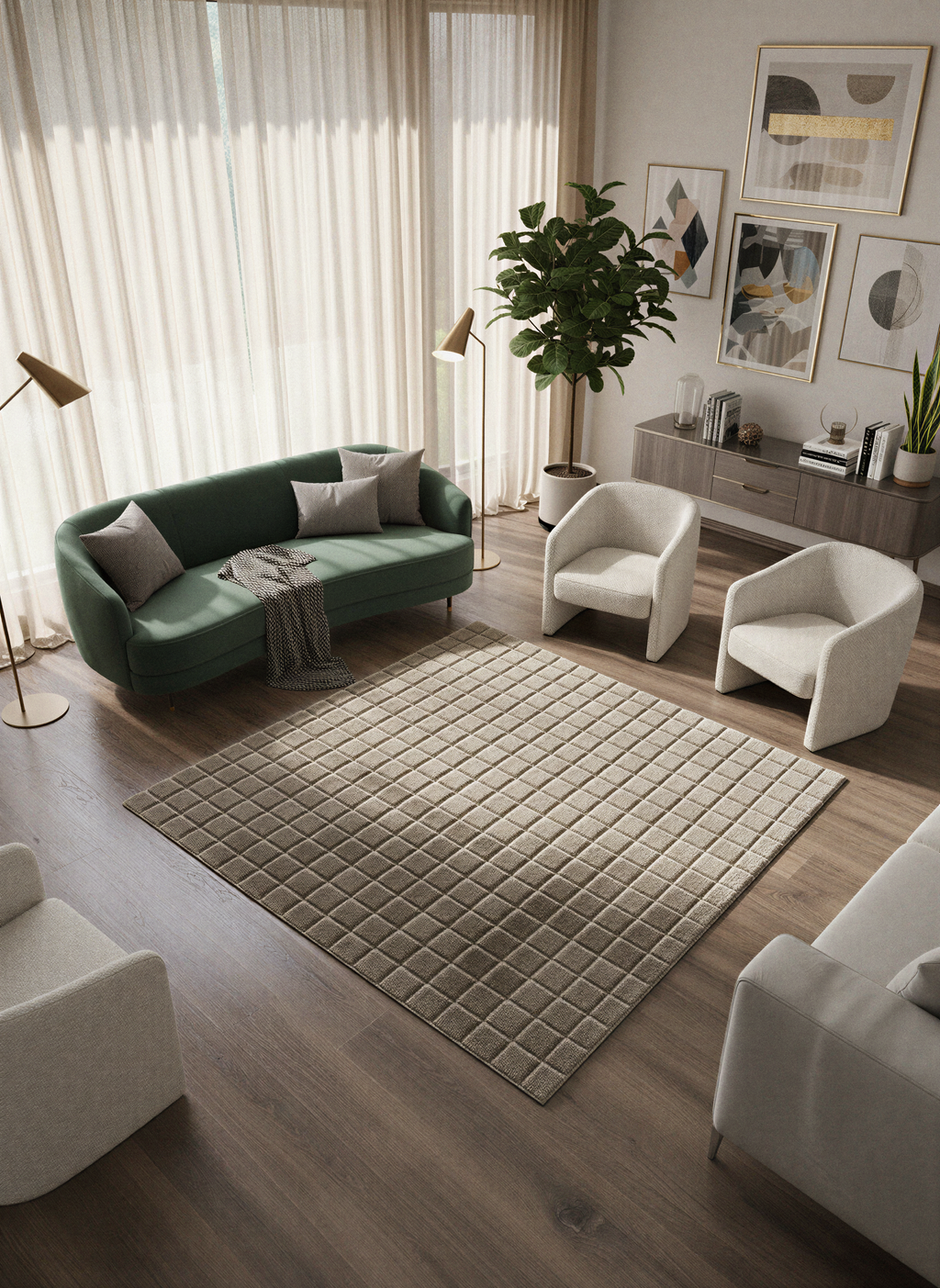 TAVŞAN SAMUR VİZON -  Kaymaz Taban Tavşan Shaggy Yatak Odası Oturma Odası Çocuk Odası Halısı