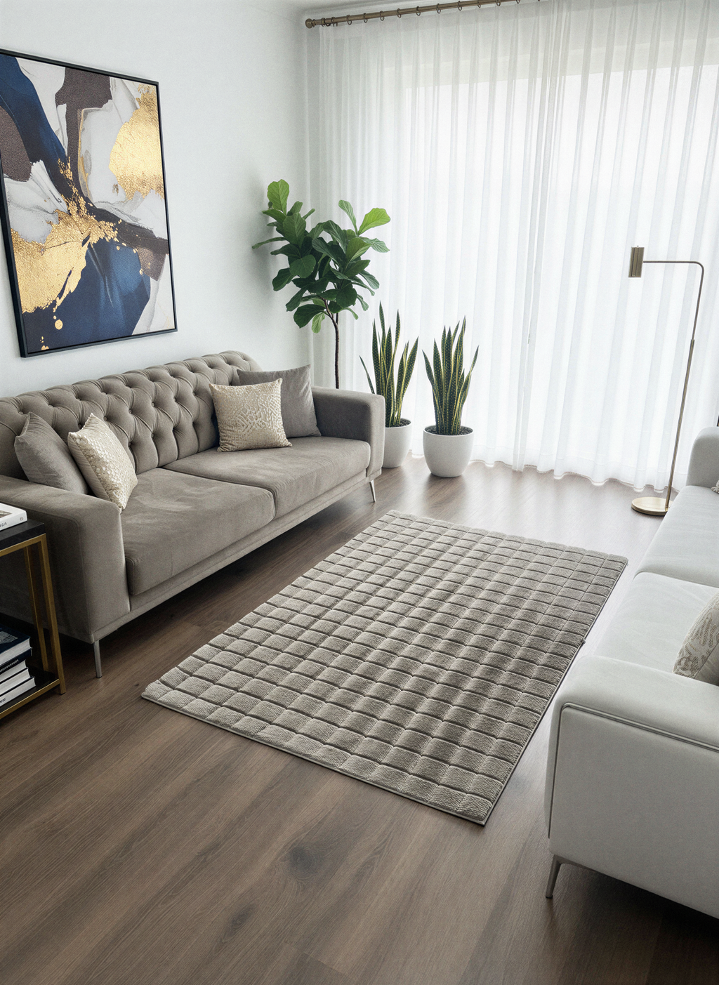 TAVŞAN SAMUR VİZON -  Kaymaz Taban Tavşan Shaggy Yatak Odası Oturma Odası Çocuk Odası Halısı