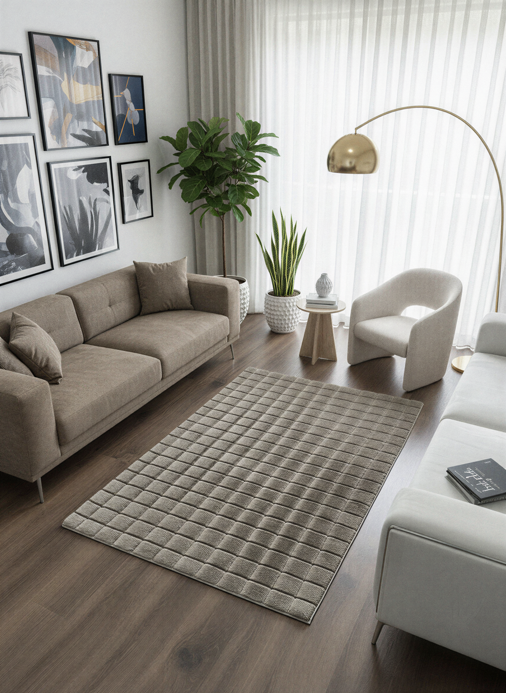 TAVŞAN SAMUR VİZON -  Kaymaz Taban Tavşan Shaggy Yatak Odası Oturma Odası Çocuk Odası Halısı