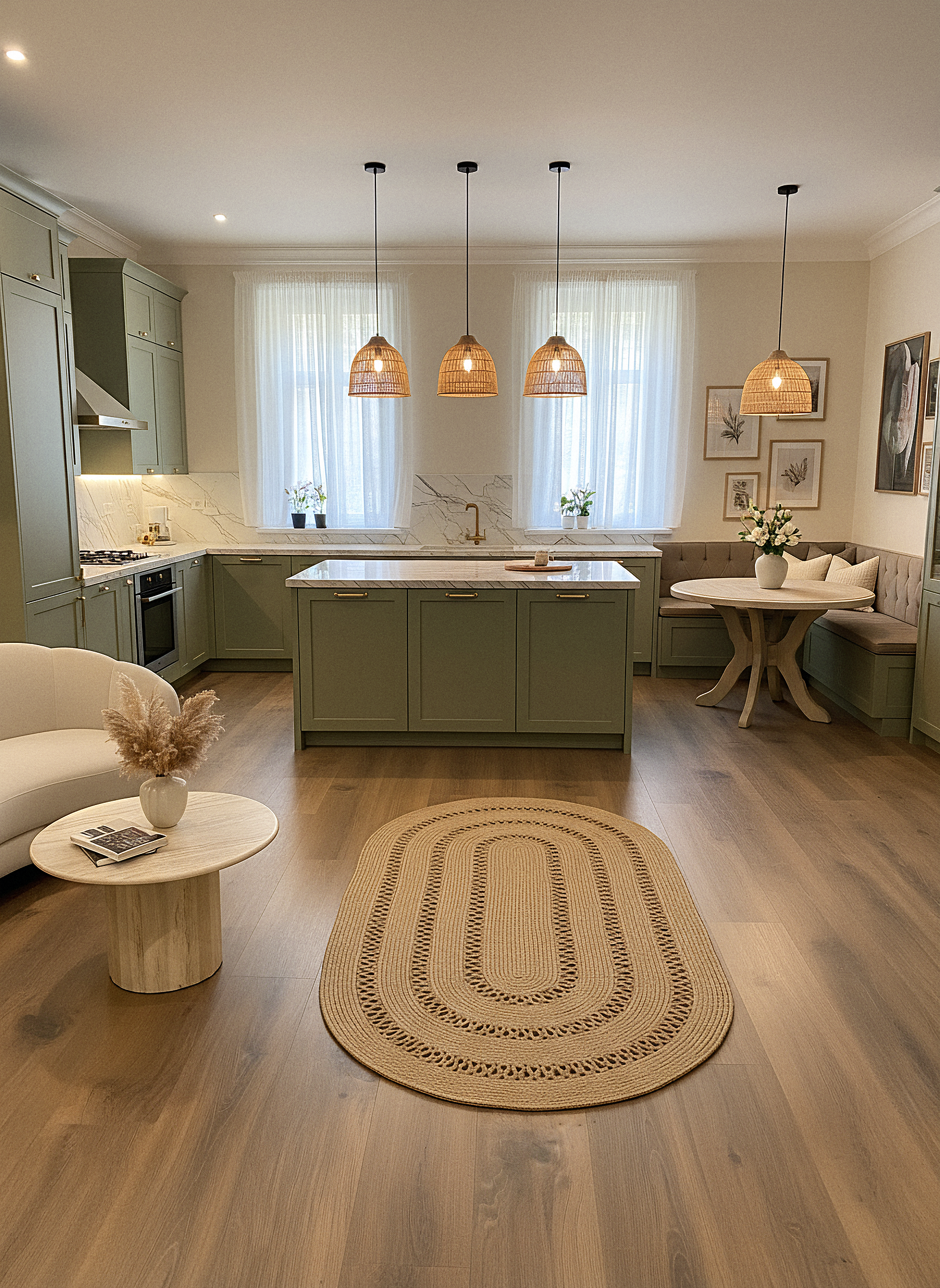 JÜT-C10 Elde Dokuma Doğal Jüt Hasır Halı