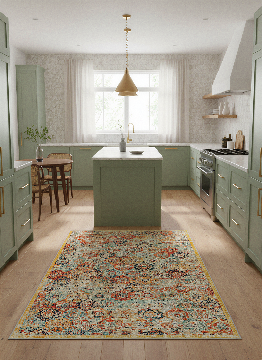 Arte HD013 Antik Figürlü Dekoratif Dokuma Şönil Halı