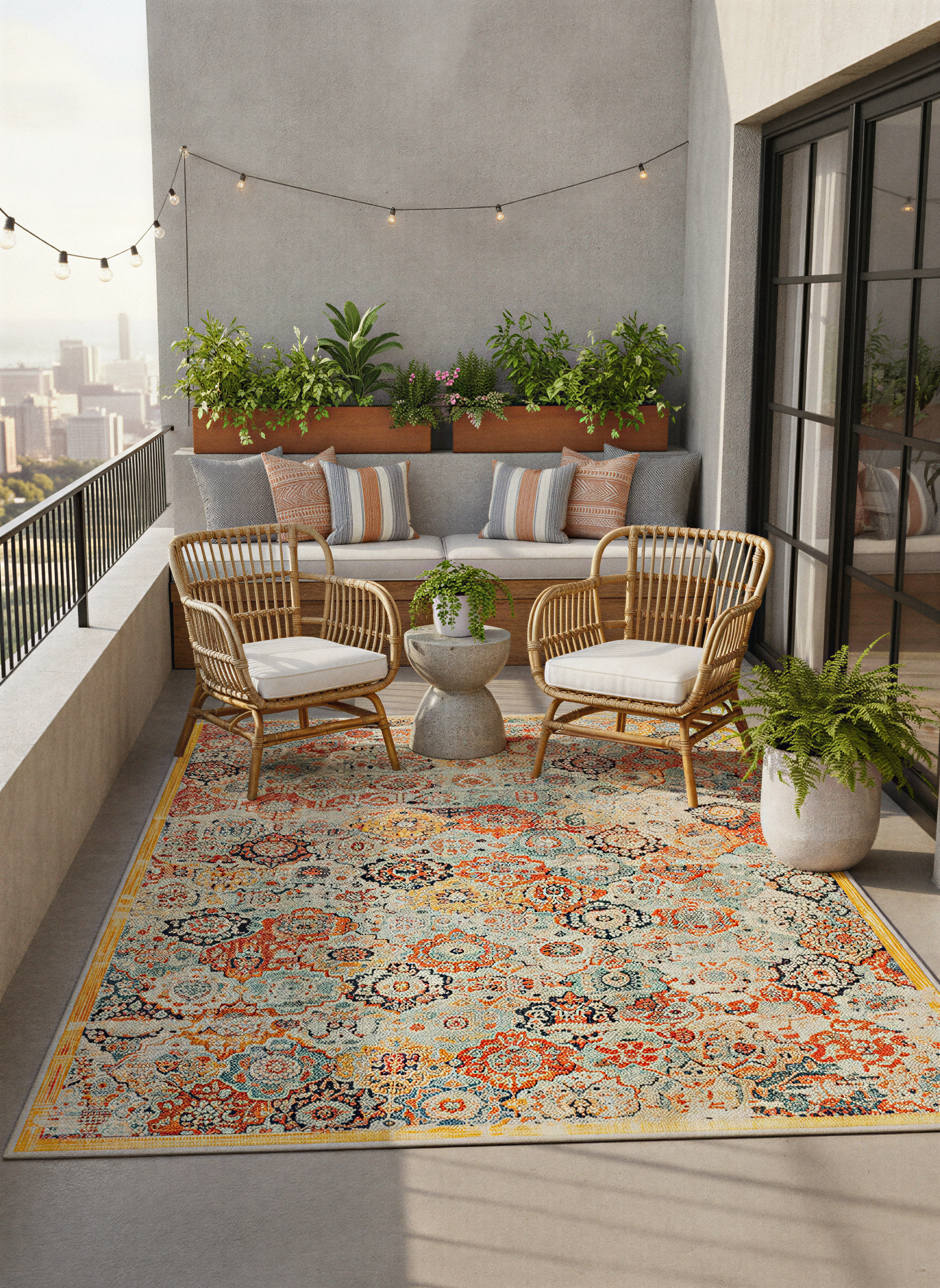 Arte HD013 Antik Figürlü Dekoratif Dokuma Şönil Halı