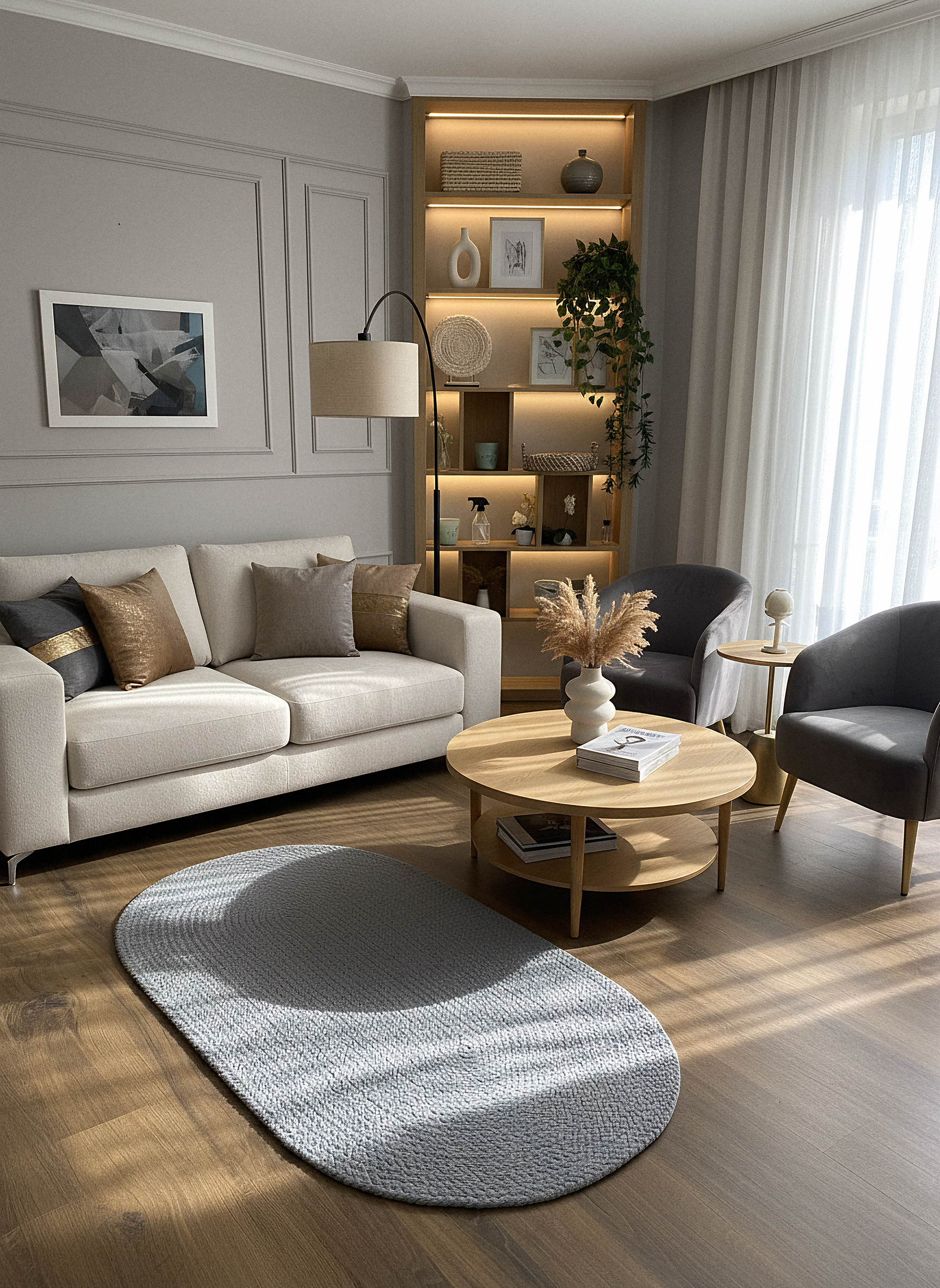 JÜT ÖRGÜ-08 GRİ El Örgüsü Jüt Hasır Halı