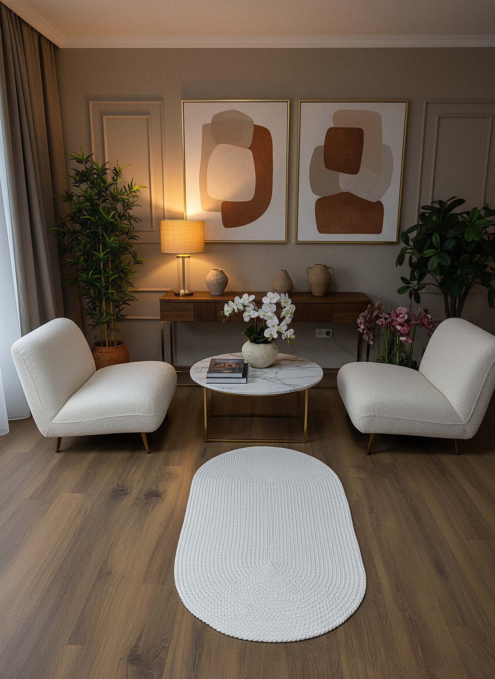 JÜT ÖRGÜ-09 KREM El Örgüsü Jüt Hasır Halı