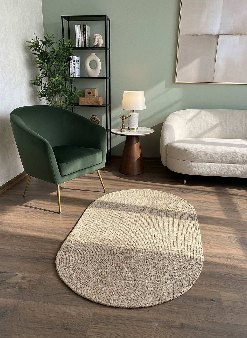 JÜT ÖRGÜ-10 VİZON El Örgüsü Jüt Hasır Halı