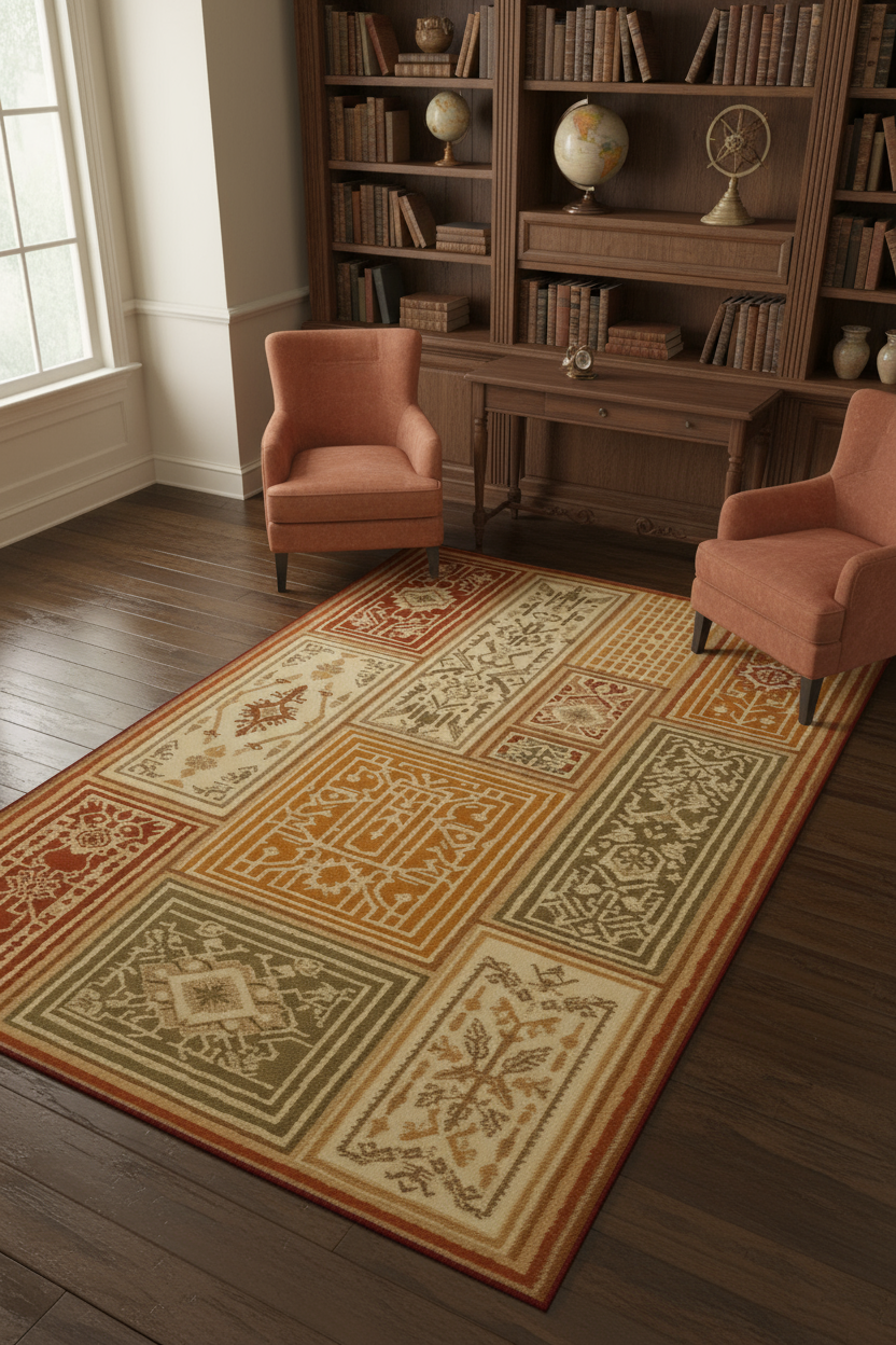 Arte HD005 Figürlü Modern Desenli Renkli Dekoratif Dokuma Halı