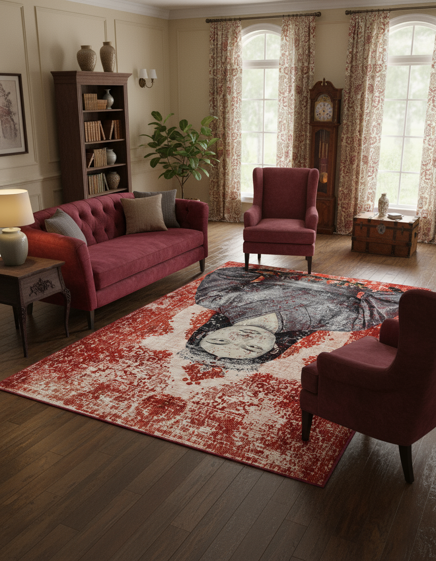 Arte HD008 İnsan Temalı Klasik Dekoratif Dokuma Halı