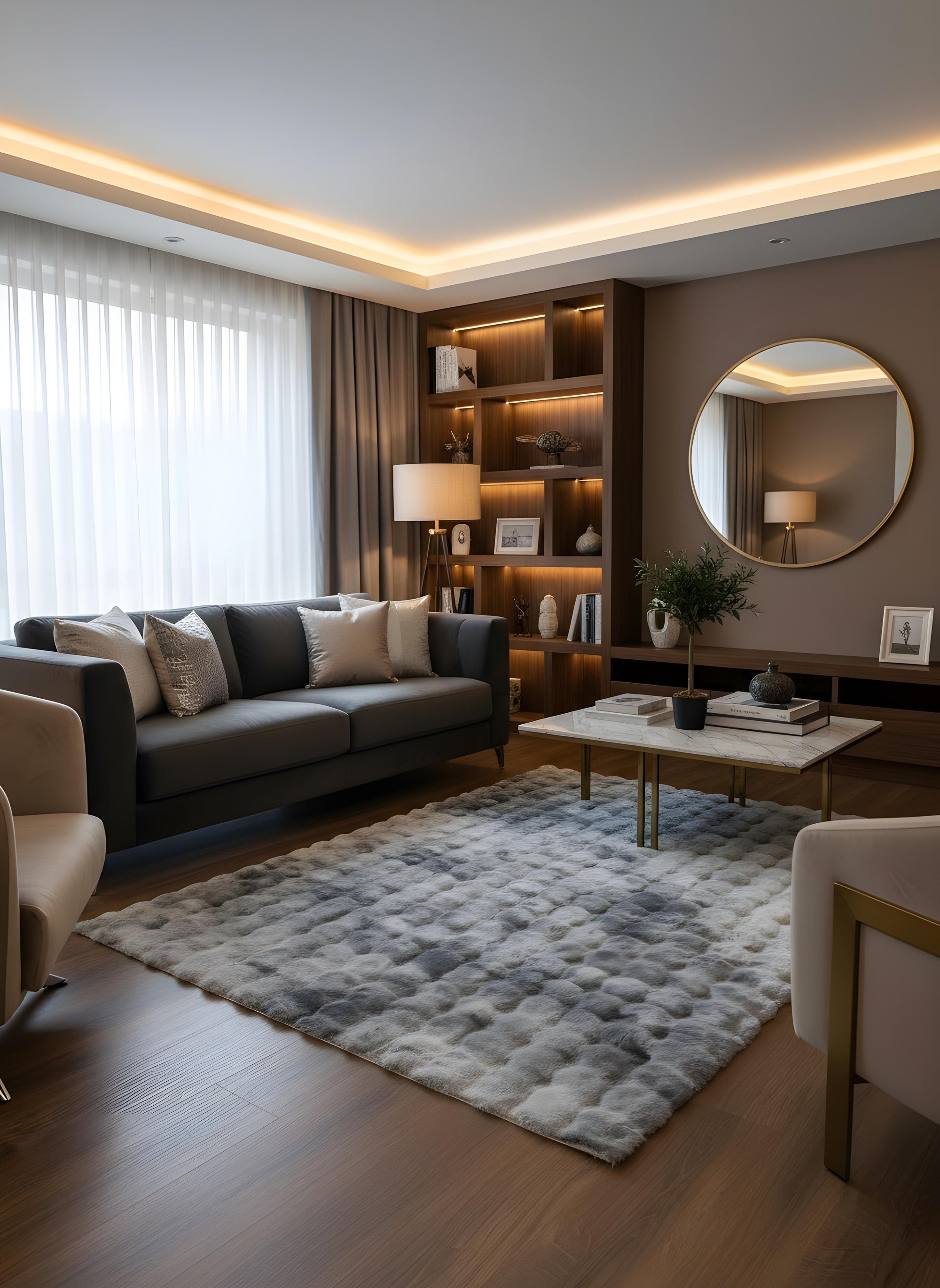 TAVŞAN NEO GRİ -  Kaymaz Taban Tavşan Shaggy Yatak Odası Oturma Odası Çocuk Odası Halısı