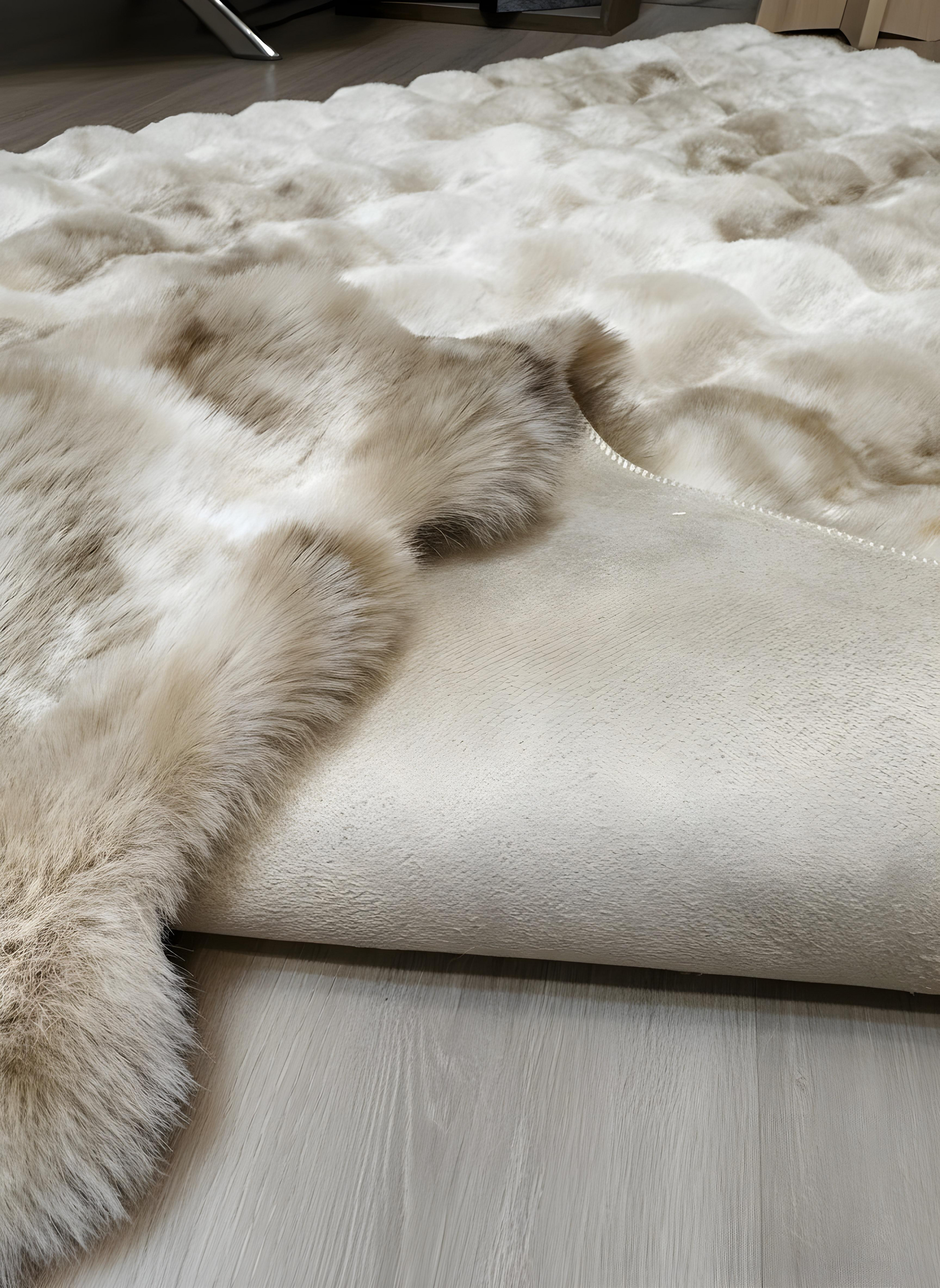 TAVŞAN NEO VİZON -  Kaymaz Taban Tavşan Shaggy Yatak Odası Oturma Odası Çocuk Odası Halısı