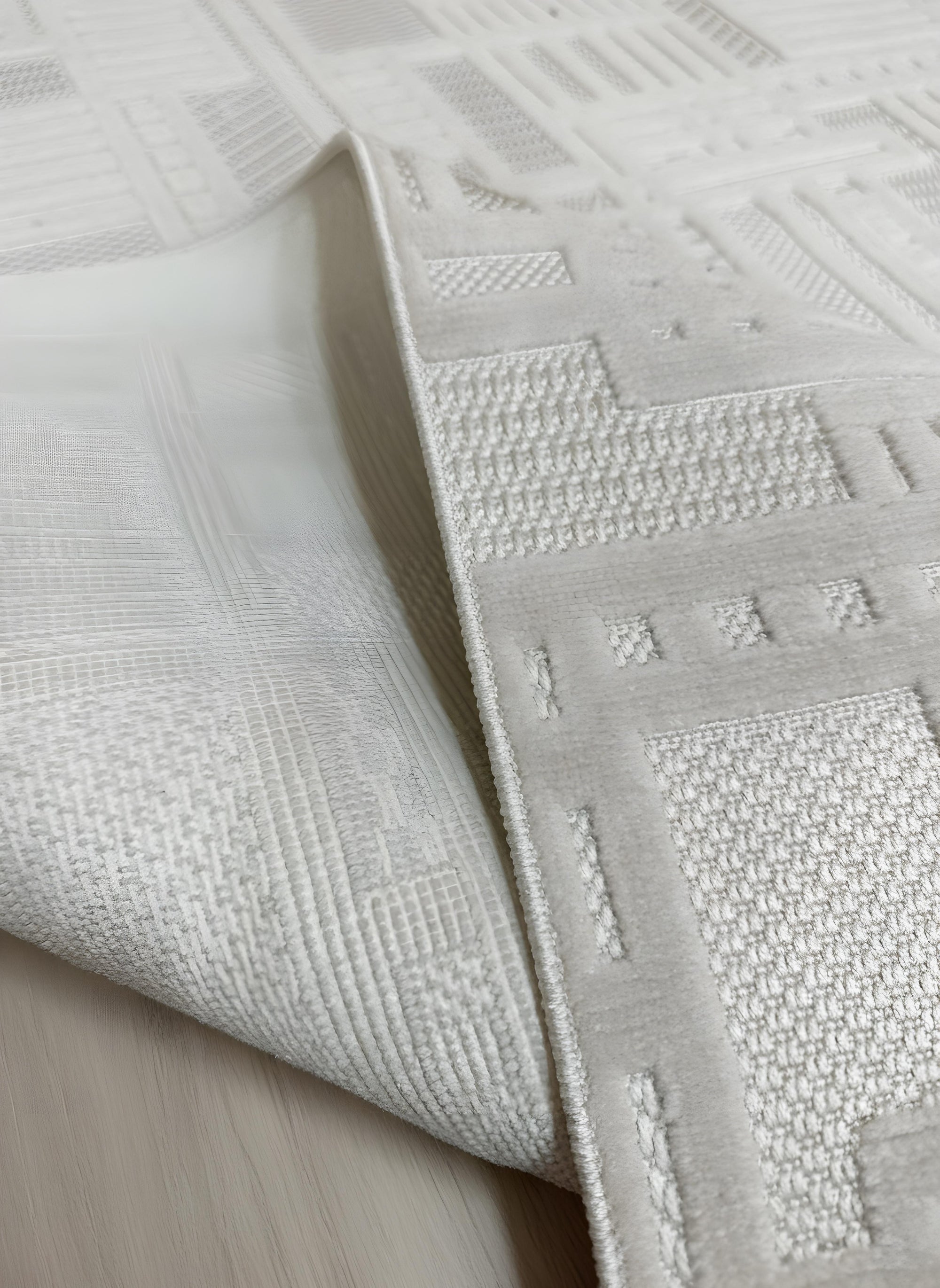 MYRA BEJ Geometrik Desenli Modern Salon Mutfak Koridor Balkon Halısı