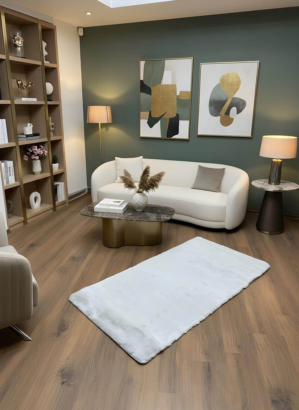 TAVŞAN GRİ -  Kaymaz Taban Tavşan Shaggy Yatak Odası Oturma Odası Çocuk Odası Halısı