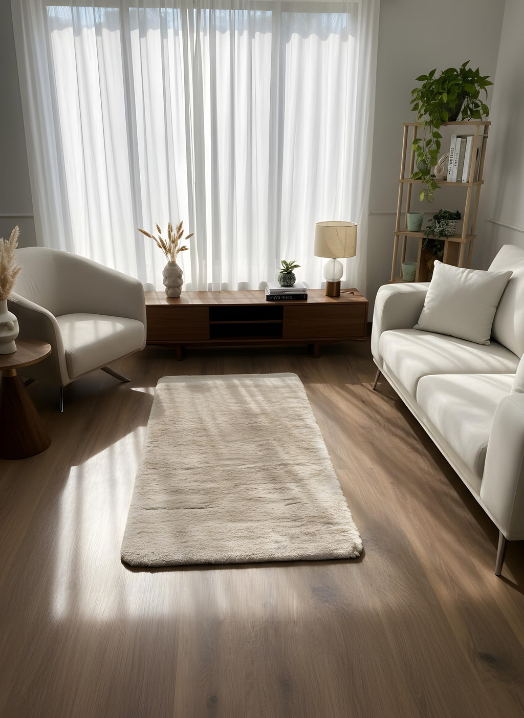 TAVŞAN BEJ -  Kaymaz Taban Tavşan Shaggy Yatak Odası Oturma Odası Çocuk Odası Halısı