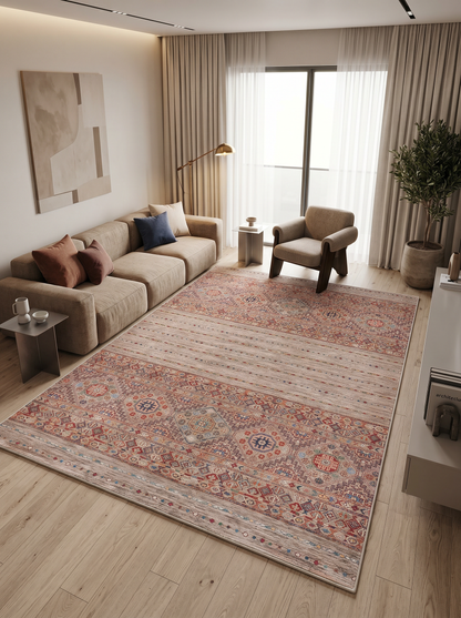 ARTE VN077 Klasik Desenli Figürlü Renkli Dekoratif Salon Mutfak Koridor Halısı