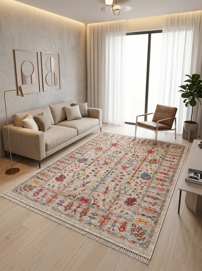 ARTE VN078 Klasik Desenli Figürlü Renkli Dekoratif Salon Mutfak Koridor Halısı