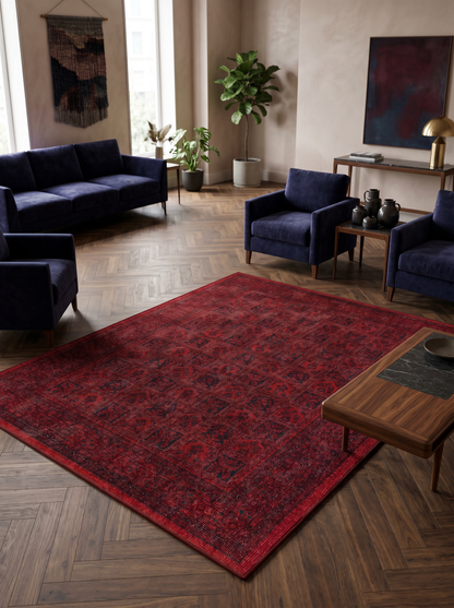 ARTE VN061 Klasik Afgan Desenli Renkli Dekoratif Salon Mutfak Koridor Halısı