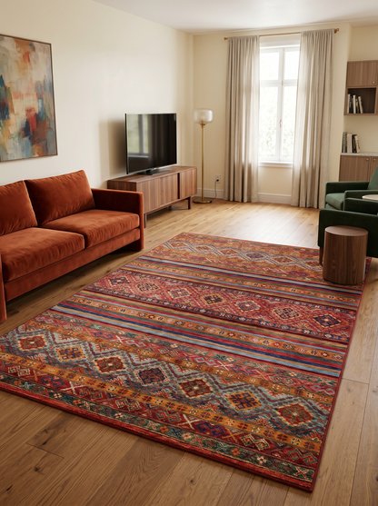 ARTE VN075 Klasik Desenli Figürlü Renkli Dekoratif Salon Mutfak Koridor Halısı