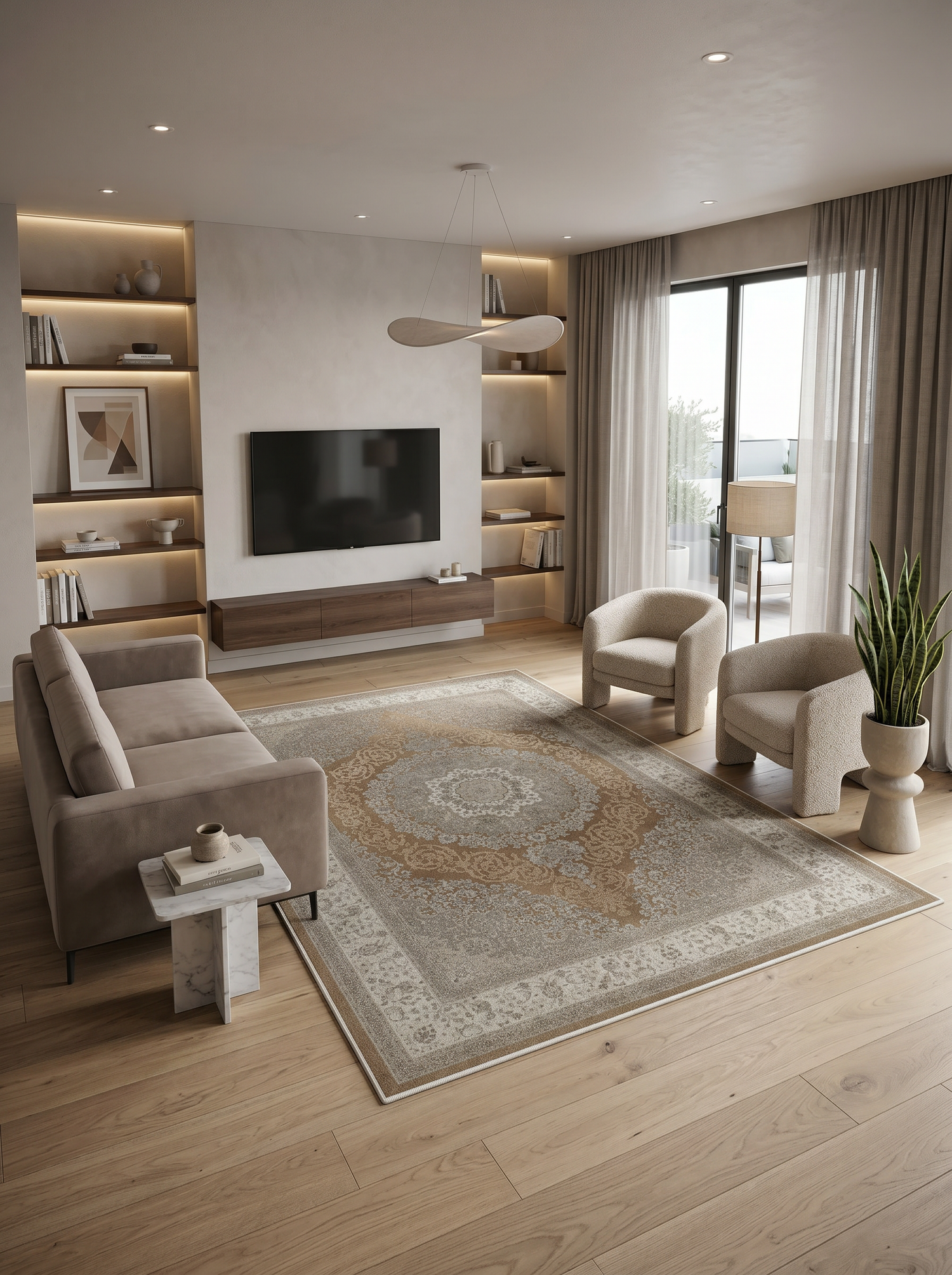 yıkanabilir kaymaz taban şönil dokuma halı 100x200 kahverengi; gri