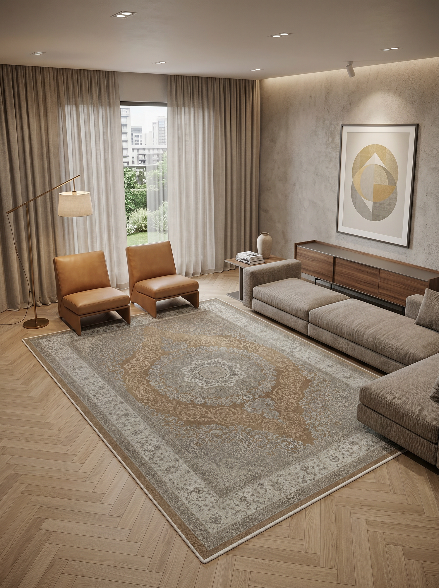 ARTE VN044 Klasik Desenli Figürlü Renkli Dekoratif Salon Mutfak Koridor Halısı