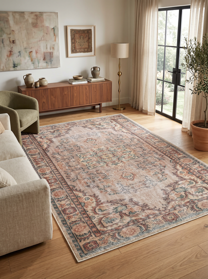 ARTE VN089 Vintage Klasik Desenli Renkli Dekoratif Salon Mutfak Koridor Halısı