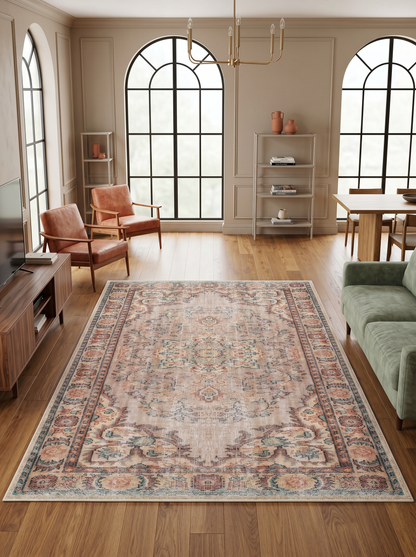 ARTE VN089 Vintage Klasik Desenli Renkli Dekoratif Salon Mutfak Koridor Halısı