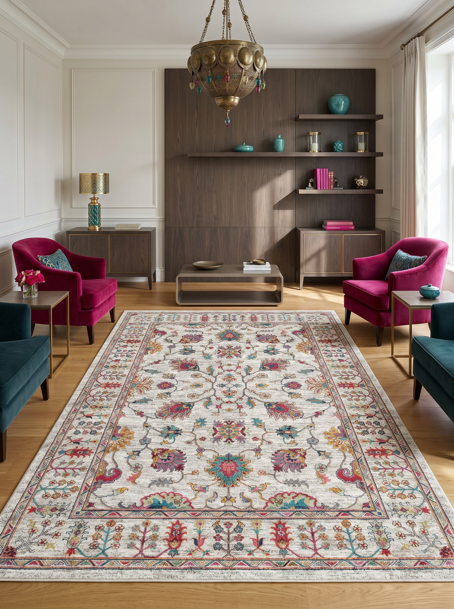 yıkanabilir kaymaz taban şönil dokuma halı 200x250 (5 m²) gri; renkli
