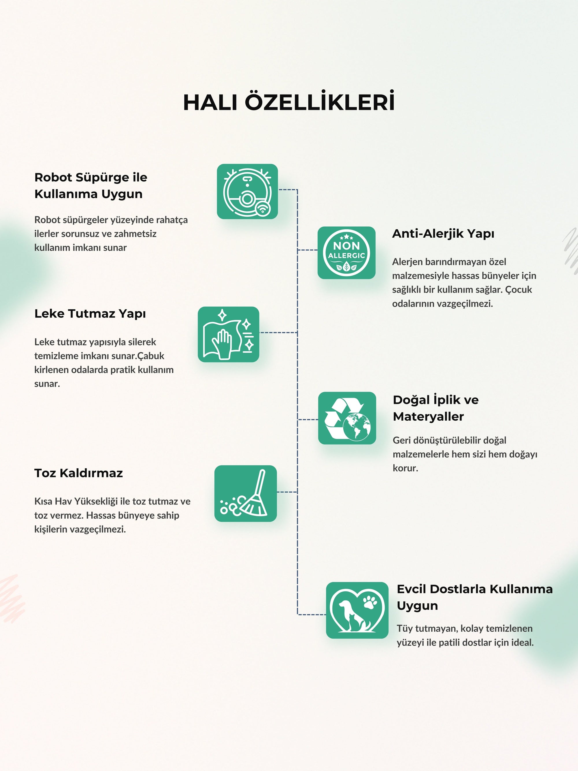 SİSAL-C01619 KREM Jüt Hasır Dokulu Doğal Salon Mutfak Koridor Balkon Halısı