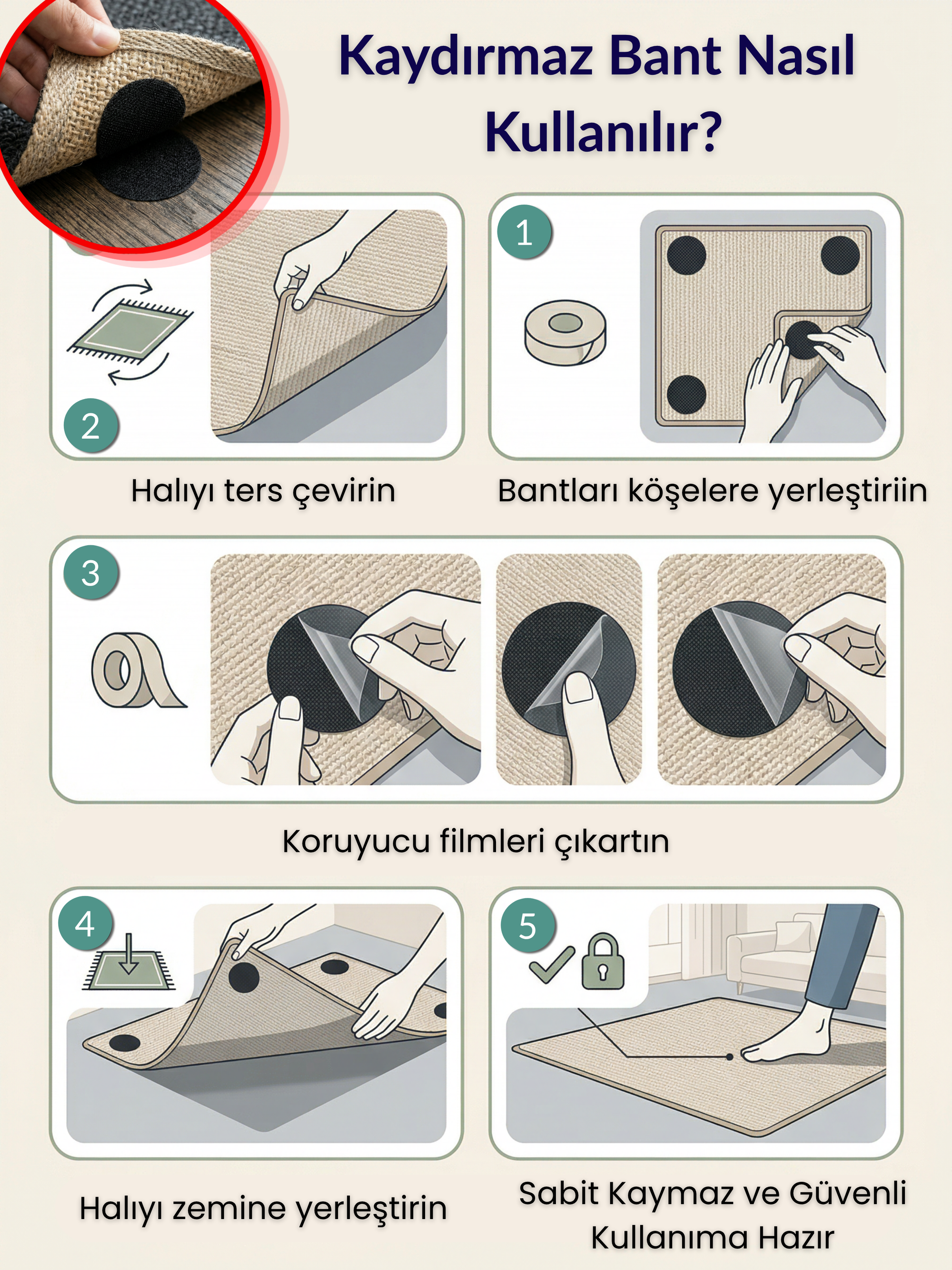 Arte HD010 Geometrik Desenli Renkli Dekoratif Dokuma Halı