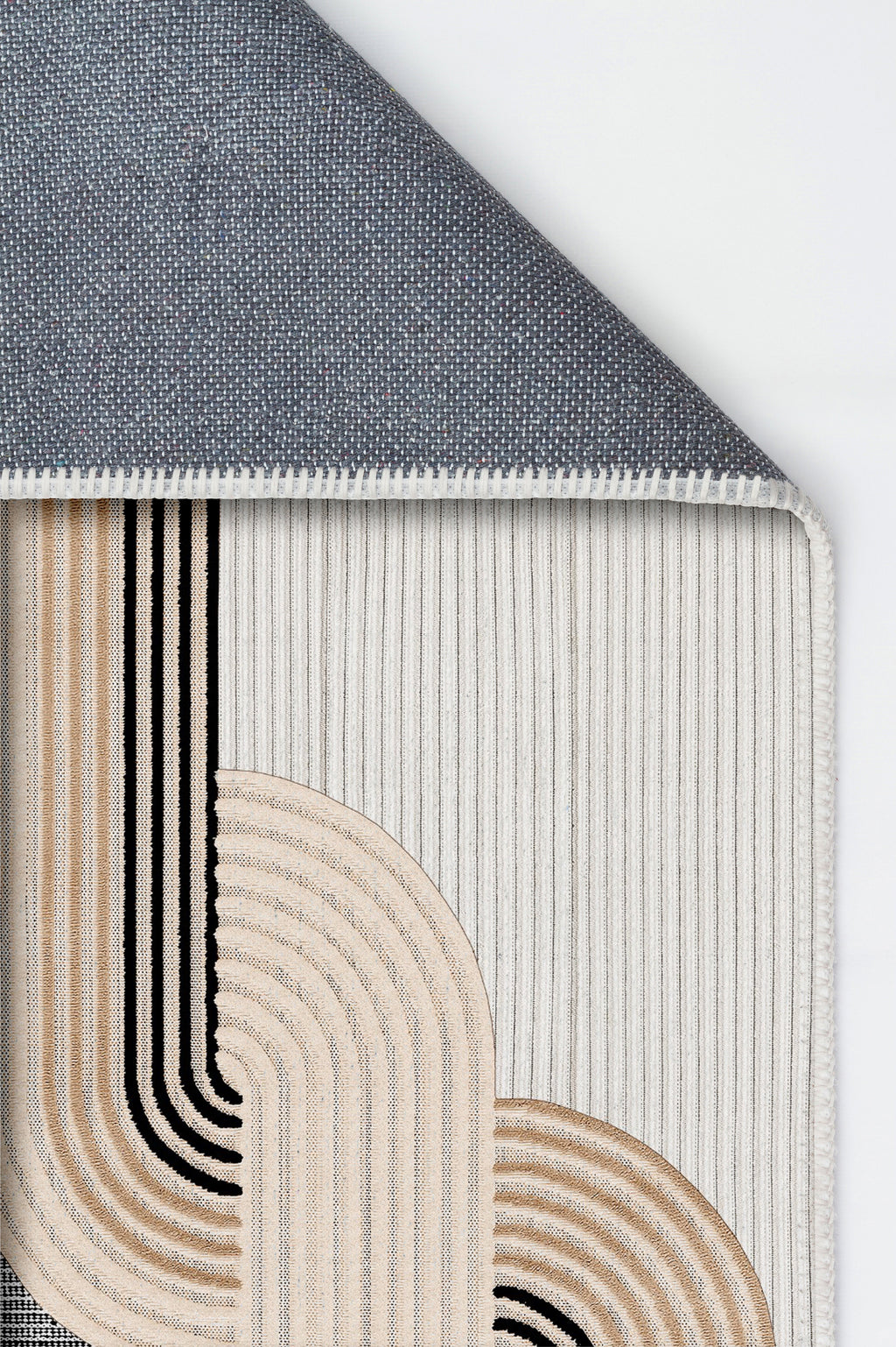 Arte HD Luna Bej Geometrik Desenli Modern Dekoratif Dokuma Şönil Halı