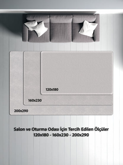 Arte DS268 Modern Geometrik Desenli Dekoratif Dokuma Halı