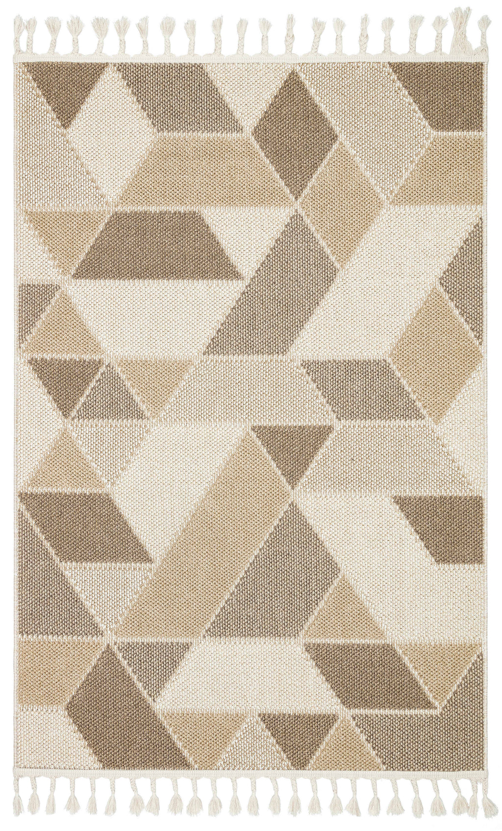 OSLO 5004-T KAHVE Yumuşak Bukle (Loop) Dokuma Geometrik Desenli Salon Mutfak Koridor Halısı