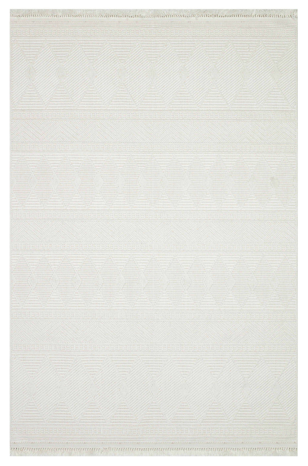 OSLO 5019-T KREM Yumuşak Bukle (Loop) Dokuma Geometrik Desenli Salon Mutfak Koridor Halısı