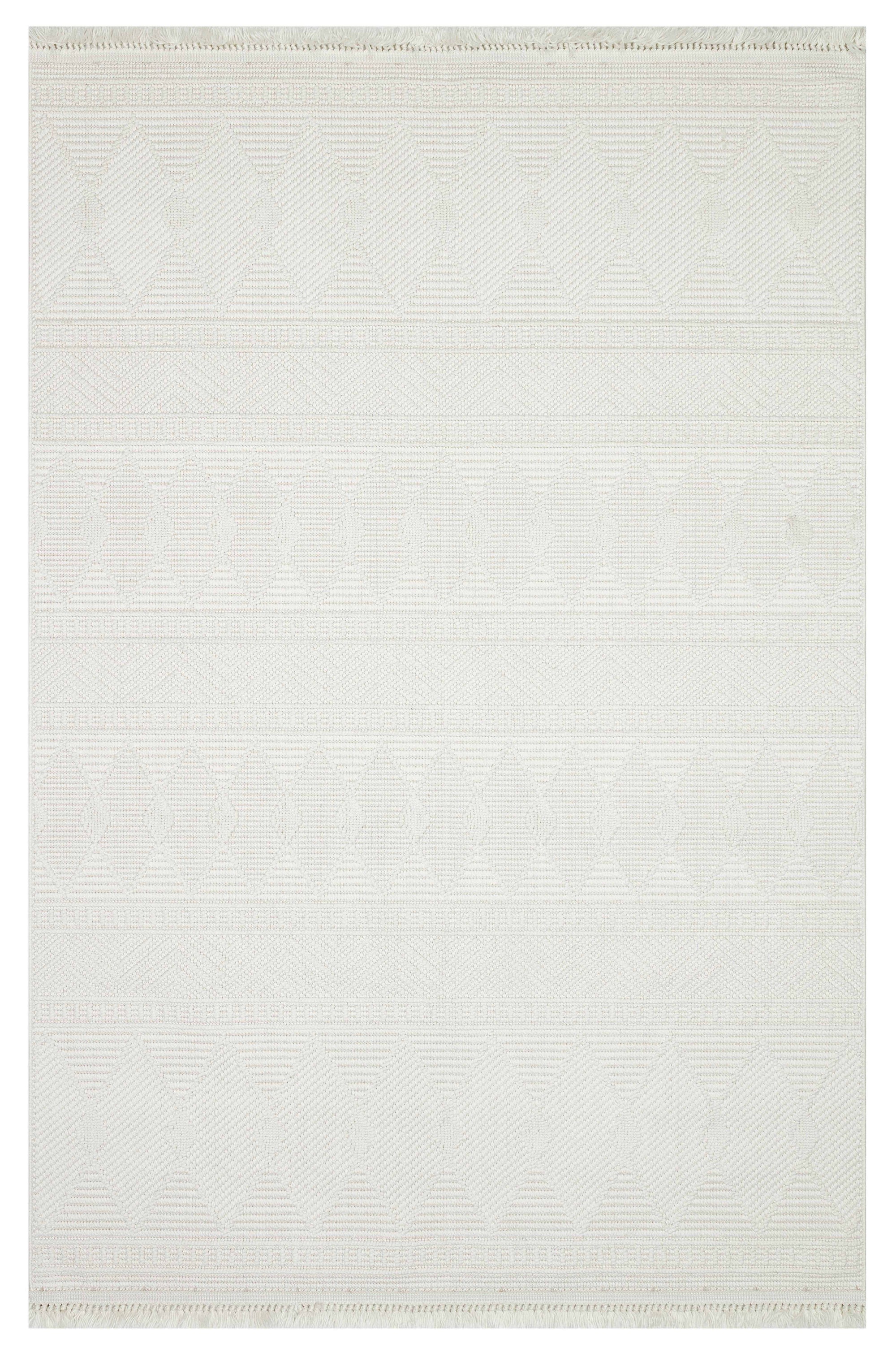 OSLO 5019-T KREM Yumuşak Bukle (Loop) Dokuma Geometrik Desenli Salon Mutfak Koridor Halısı