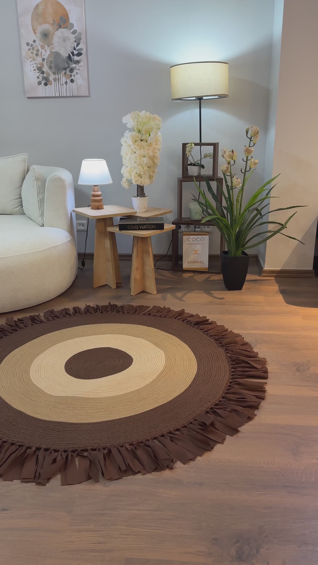 JÜT-221 Elde Dokuma Doğal Jüt Hasır Halı