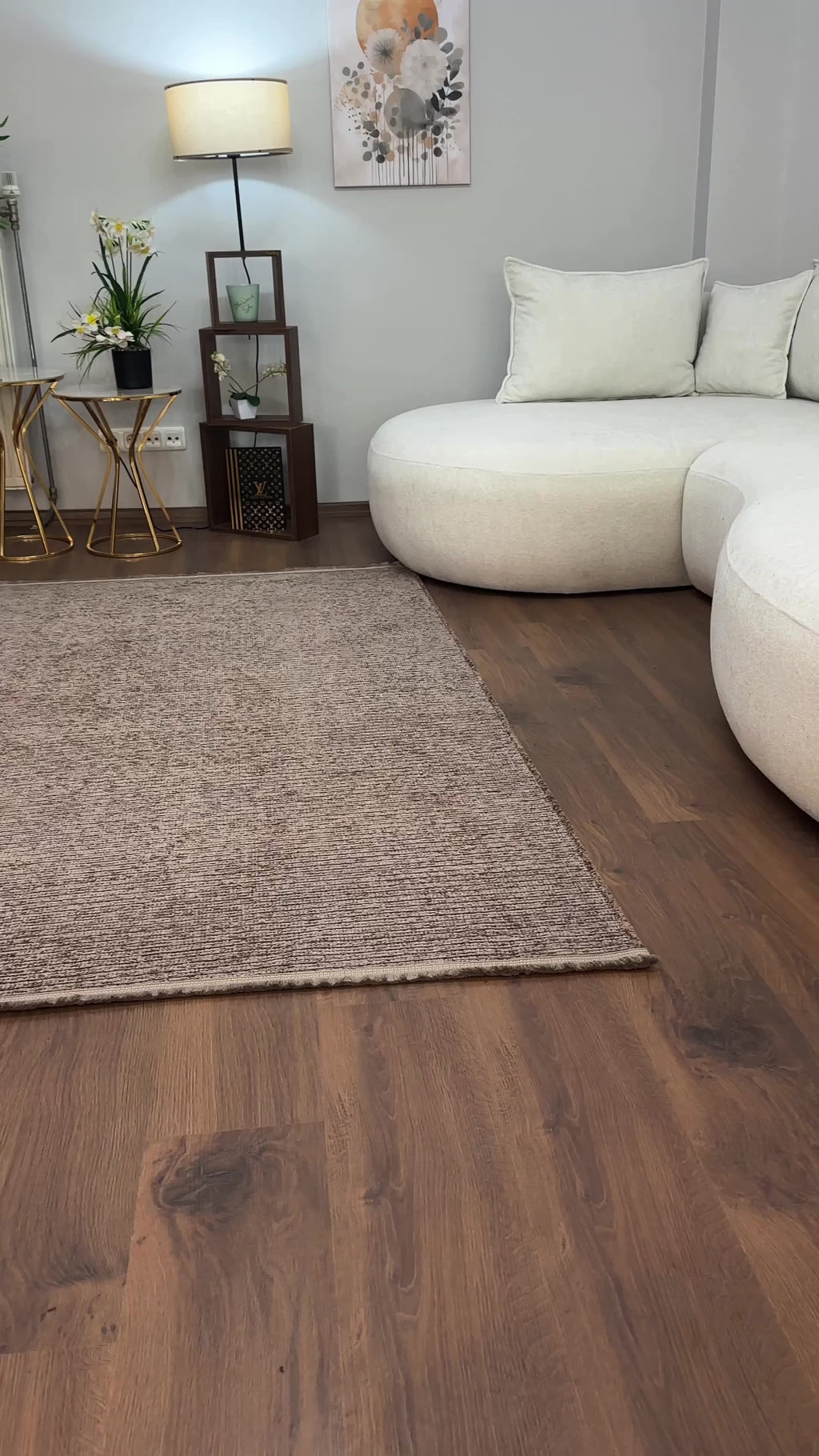 ŞÖNİL SUDE-VİZON Makinede Yıkanabilir Modern Sade Desenli Salon Koridor Mutfak Şönil Dokuma Halı