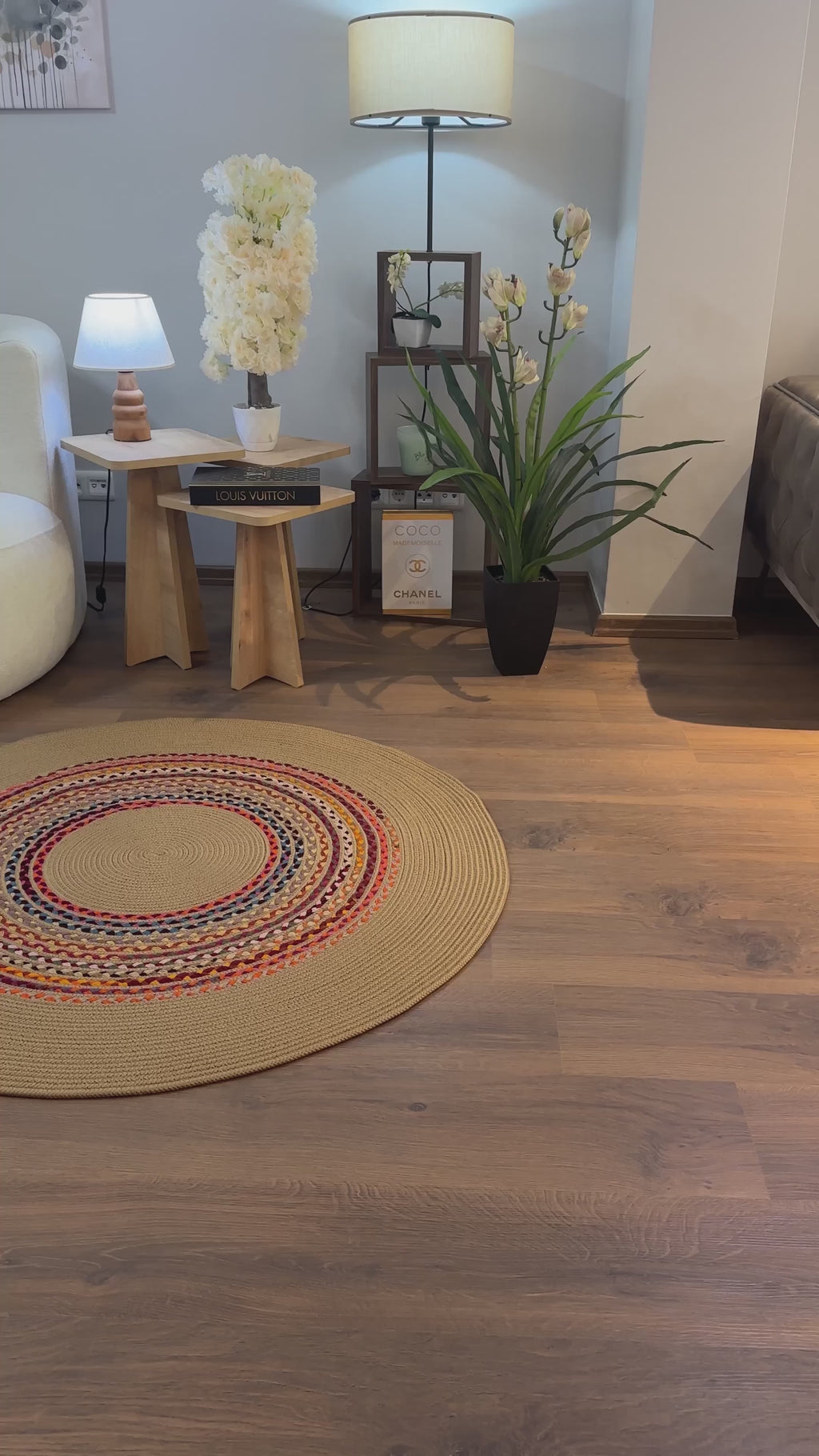 JÜT-861 Elde Dokuma Doğal Jüt Hasır Halı