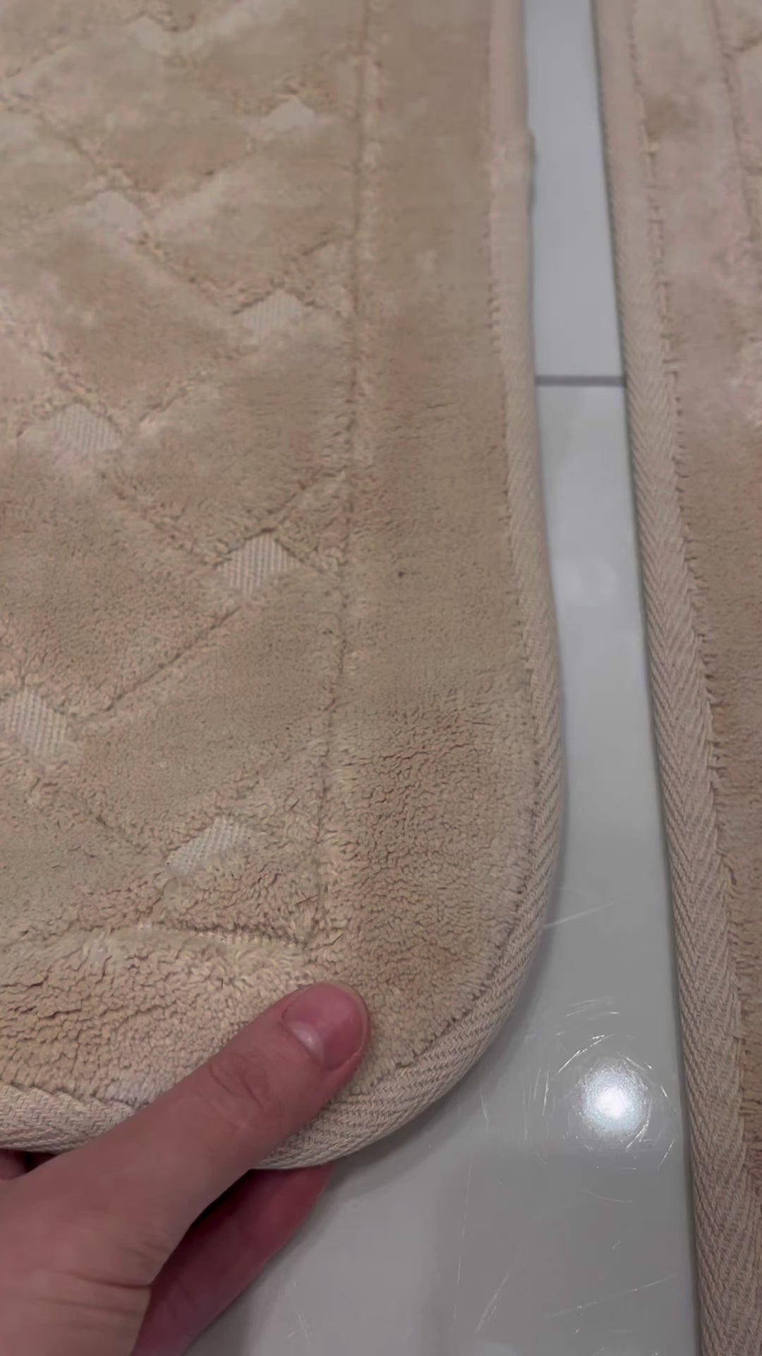 KAHVE - Yıkanabilir Pamuk Dokuma Taban Taban 60x100 50x60 2'li Banyo Paspas ve Klozet Takımı