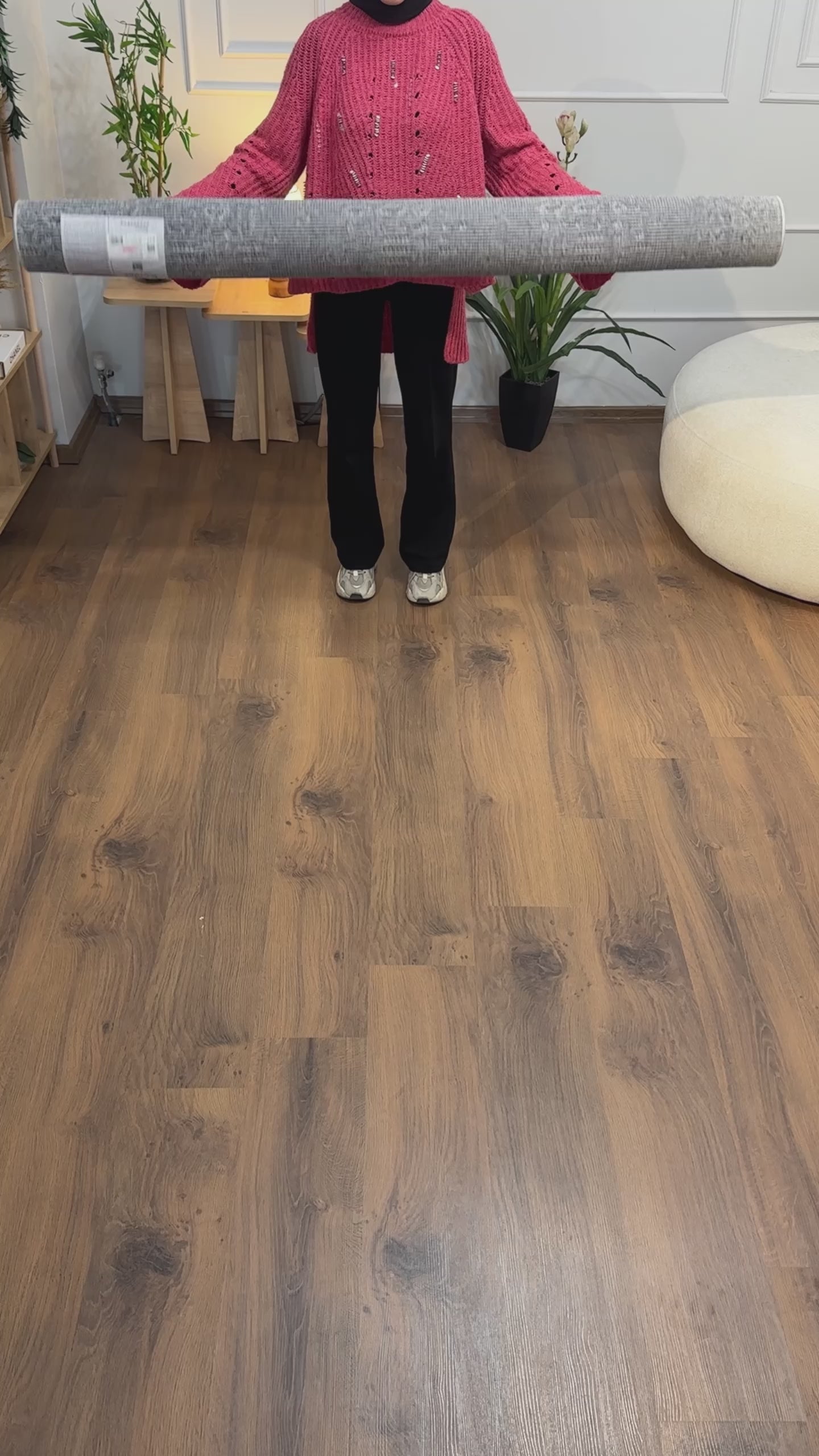 ŞÖNİL FİGÜR - GRİ Makinde Yıkanabilir İskandinav Desenli Salon Koridor Mutfak Şönil Dokuma Halı