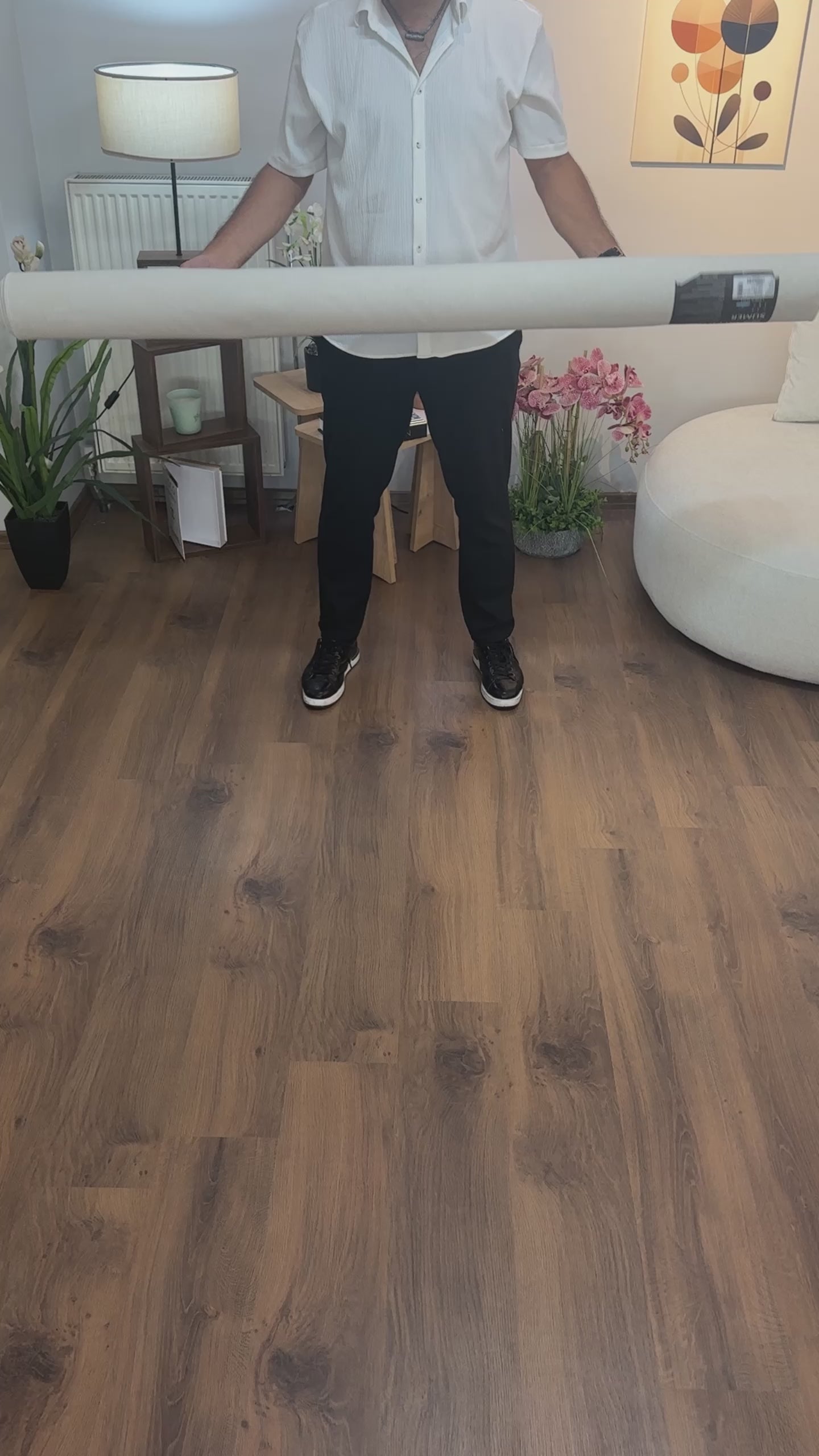 LOTUS C20-KREM Sentetik Bambu Parlak Saten Salon Koridor Mutfak Halısı-413