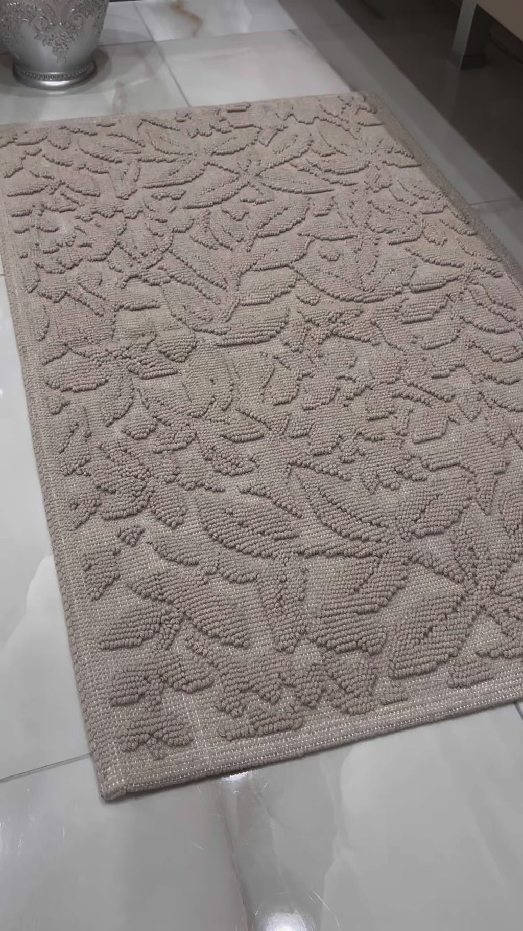 VİZON - Yıkanabilir Pamuk Dokuma Taban 60x100 50x60 2'li Banyo Paspas ve Klozet Takımı