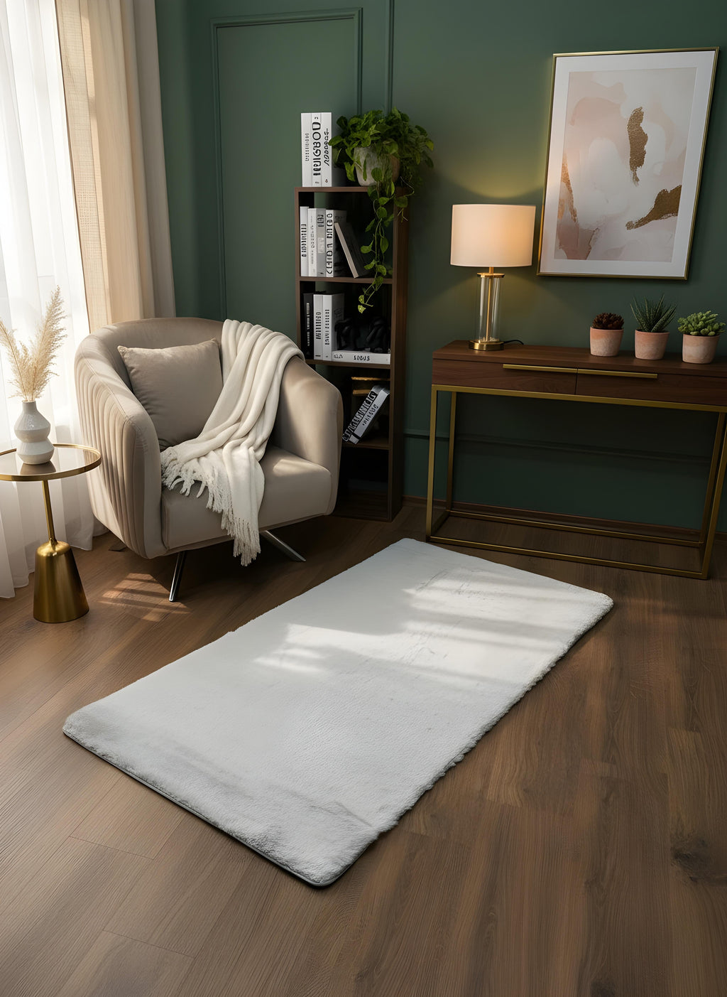 TAVŞAN GRİ -  Kaymaz Taban Tavşan Shaggy Yatak Odası Oturma Odası Çocuk Odası Halısı