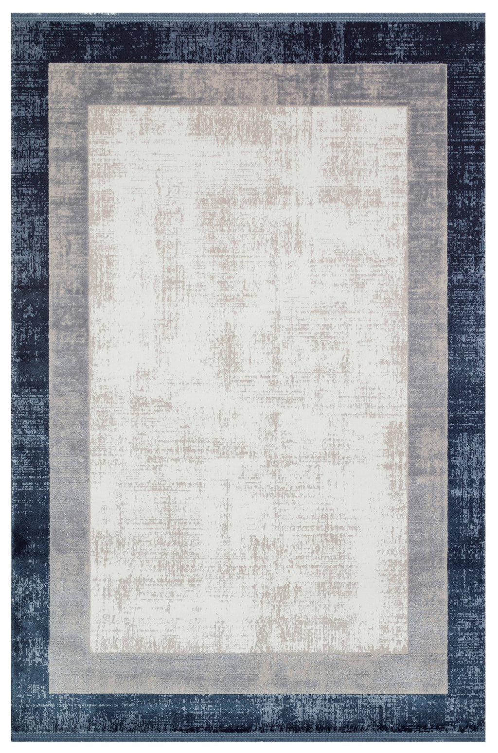 VERONA-49T-MAVİ/GRİ Yumuşak Sık Pamuk Dokuma Taban Salon Koridor Mutfak Halısı