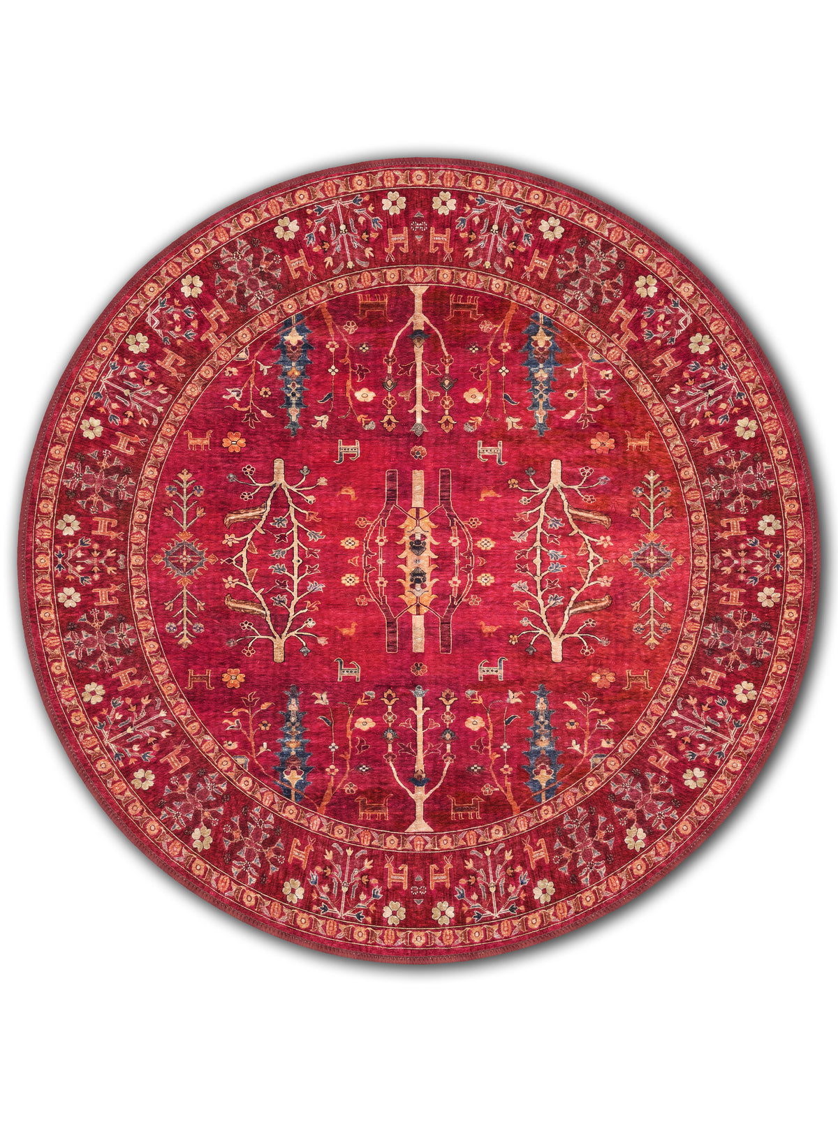 yıkanabilir kaymaz taban şönil dokuma halı 140x200 kirmizi; renkli